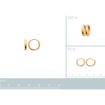 Créoles plaqué-or 750/000 3 microns 2637412