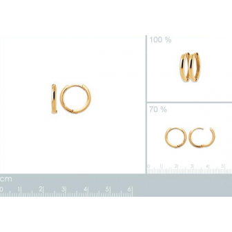 Créoles plaqué-or 750/000 3 microns 2637414