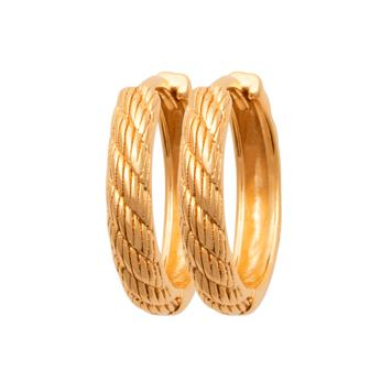 Créoles plaqué-or 750/000 3 microns NJI7300