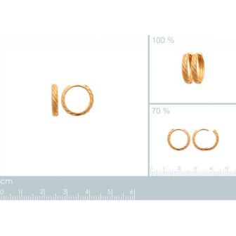 Créoles plaqué-or 750/000 3 microns 2637300