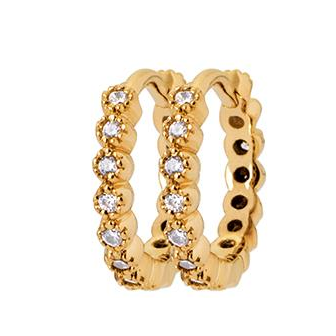 Créoles plaqué-or 750/000 3 microns oz NJI8610