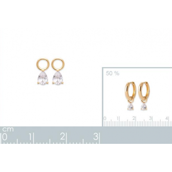 Boucles d'oreilles plaqué-or 750/000 3 microns oz 2598110