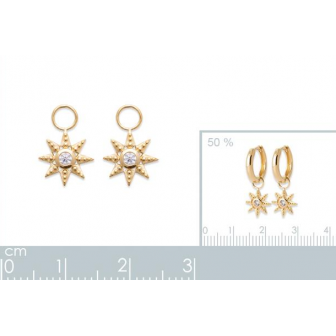 Boucles d'oreilles plaqué-or 750/000 3 microns oz 2597310