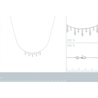 Collier argent 925/000 rhodié oz 87356445