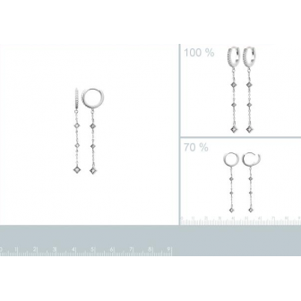 Créoles argent rhodié 925/000 oz 1641310