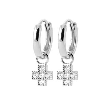 Créoles argent rhodié 925/000 oz 1643310