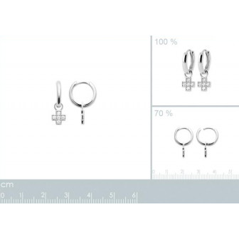 Créoles argent rhodié 925/000 oz 1643310