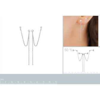 Boucles d'oreilles argent rhodié 925/000 oz 1593710