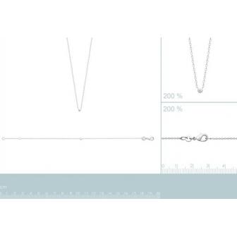 Collier argent rhodié 925/000 oz 87344545