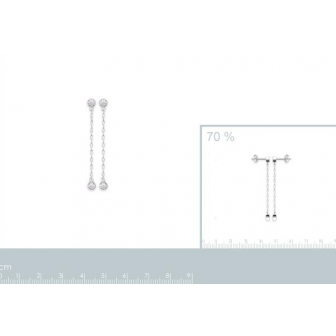 Boucles d'oreilles argent rhodié 925/000 oz 1599410