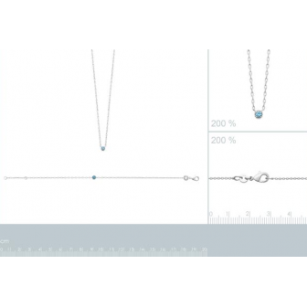 Bracelet argent rhodié 925/000 pierre synthétique 87356118