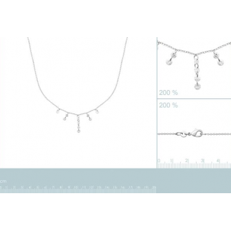 Collier argent rhodié 925/000 oz 873474