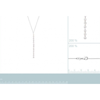 Collier argent rhodié 925/000 oz 873473