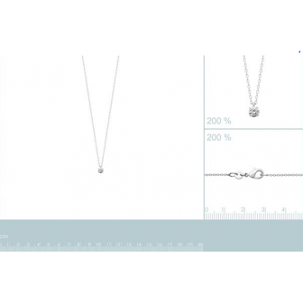 Collier argent rhodié 925/000 oz 873075