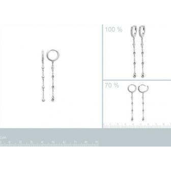 Créoles argent rhodié 925/000 oz 1641410