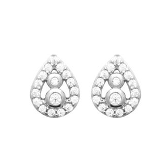 Boucles d'oreilles argent rhodié 925/000 oz 1588310
