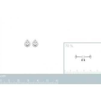 Boucles d'oreilles argent rhodié 925/000 oz 1588310
