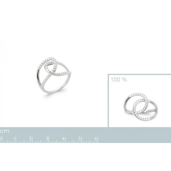 Bague argent rhodié 925/000 oz 1913010