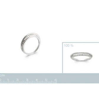 Bague argent rhodié 925/000 oz 1913210
