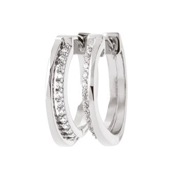 Créoles argent rhodié 925/000 oz VGY5410