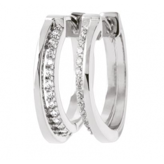 Créoles argent rhodié 925/000 oz 1635410