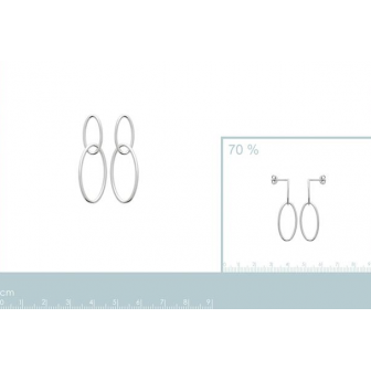 Boucles d'oreilles argent rhodié 925/000 7588200