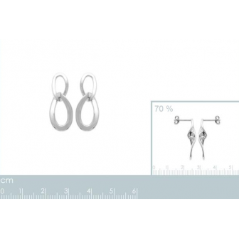 Boucles d'oreilles argent rhodié 925/000 7587700