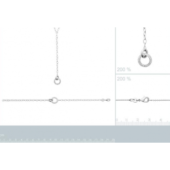 Collier argent rhodié 925/000 oz 87355145