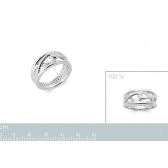 Bague argent rhodié 925/000 7927300