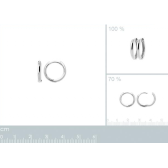 Créoles argent rhodié 925/000 7637414