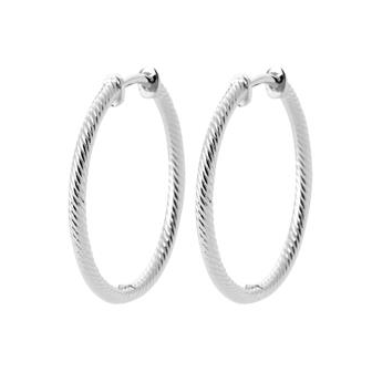 Créoles argent rhodié 925/000 VGY4730