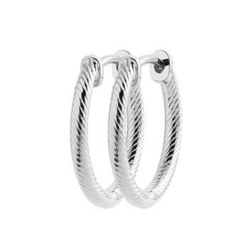 Créoles argent rhodié 925/000 VGY4720