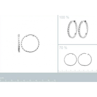 Créoles argent rhodié 925/000 7634830
