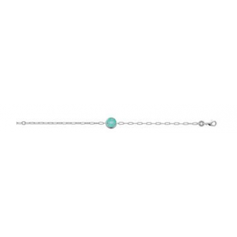 Bracelet argent rhodié 925/000 amazonite VGY54018