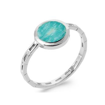 Bague argent rhodié 925/000 amazonite 1920060