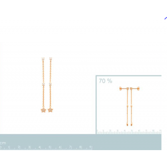 Boucles d'oreilles plaqué-or 750/000 3 microns oz 2589210