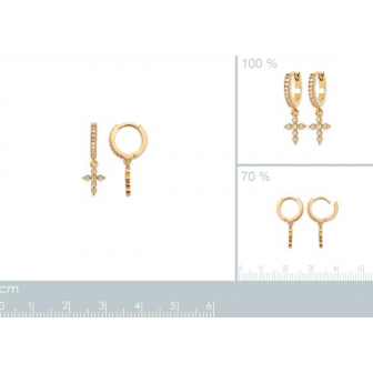 Créoles plaqué-or 750/000 3 microns oz 2638110
