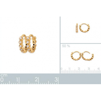 Créoles plaqué-or 750/000 3 microns oz 2638510