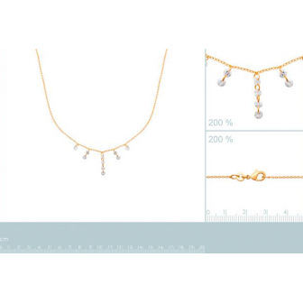 Collier plaqué-or 750/000 3 microns oz 973474