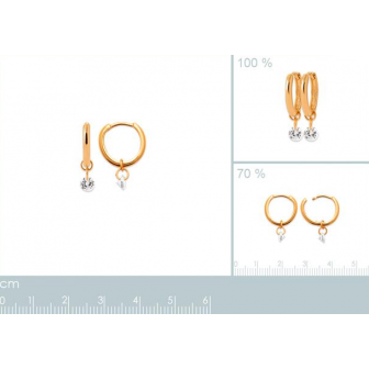 Créoles plaqué-or 750/000 3 microns oz 2636910