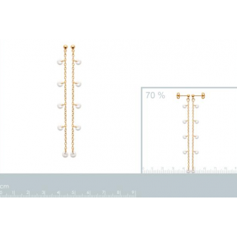 Boucles d'oreilles plaqué-or 750/000 3 microns oz 2589910