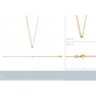 Bracelet plaqué-or 750/000 3 microns oz 97359818