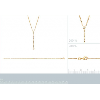 Collier plaqué-or 750/000 3 microns oz 97349845