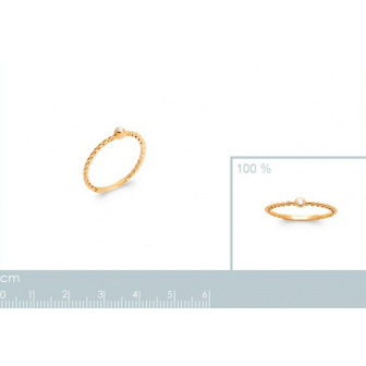 Bague plaqué-or 5 microns 750/000 oz 2912610