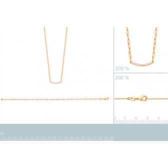 Collier plaqué-or 750/000 3 microns oz 97344445