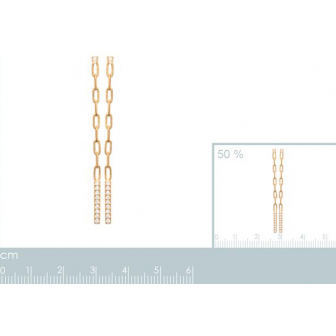 Boucles d'oreilles plaqué-or 750/000 3 microns oz 2587610