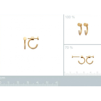 Créoles plaqué-or 750/000 3 microns oz 2639810