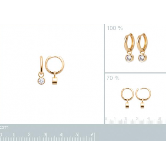 Créoles plaqué-or 750/000 3 microns oz 2640110