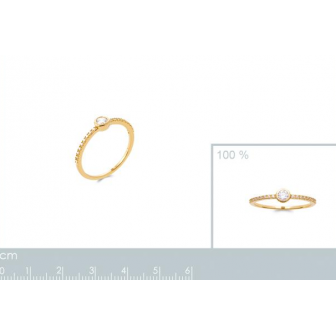 Bague plaqué-or 750/000 5 microns oz 2921810