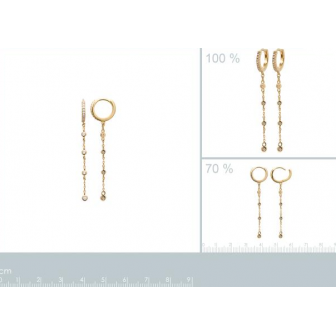 Créoles plaqué-or 750/000 3 microns oz 2641410